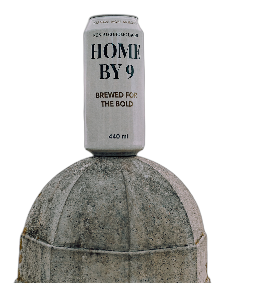 Home By 9 Non-Alcoholic Lager bottle