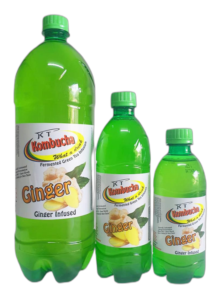 KT Kombucha Ginger bottle