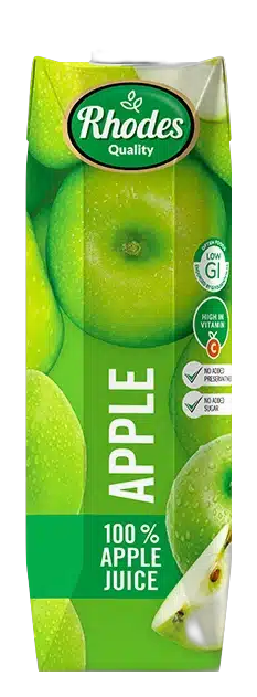 Rhodes Quality 100% Apple Juice bottle