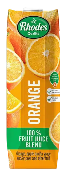 Rhodes Quality 100% Orange Juice bottle