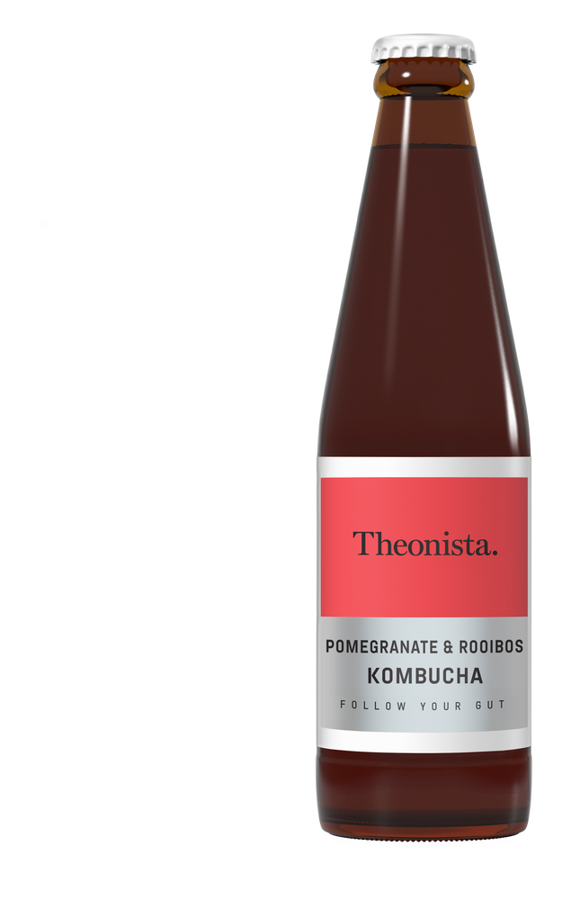 Theonista Kombucha Pomegranate & Green Tea bottle
