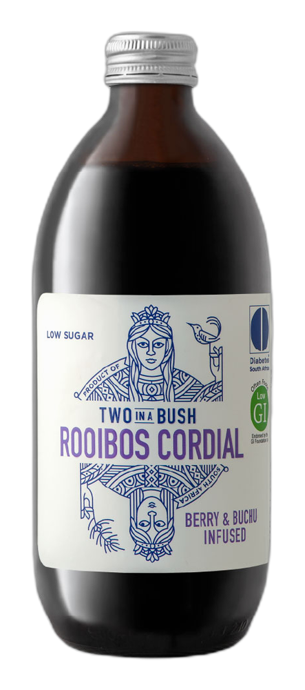 Two in a Bush Berry & Buchu Infused Cordial bottle
