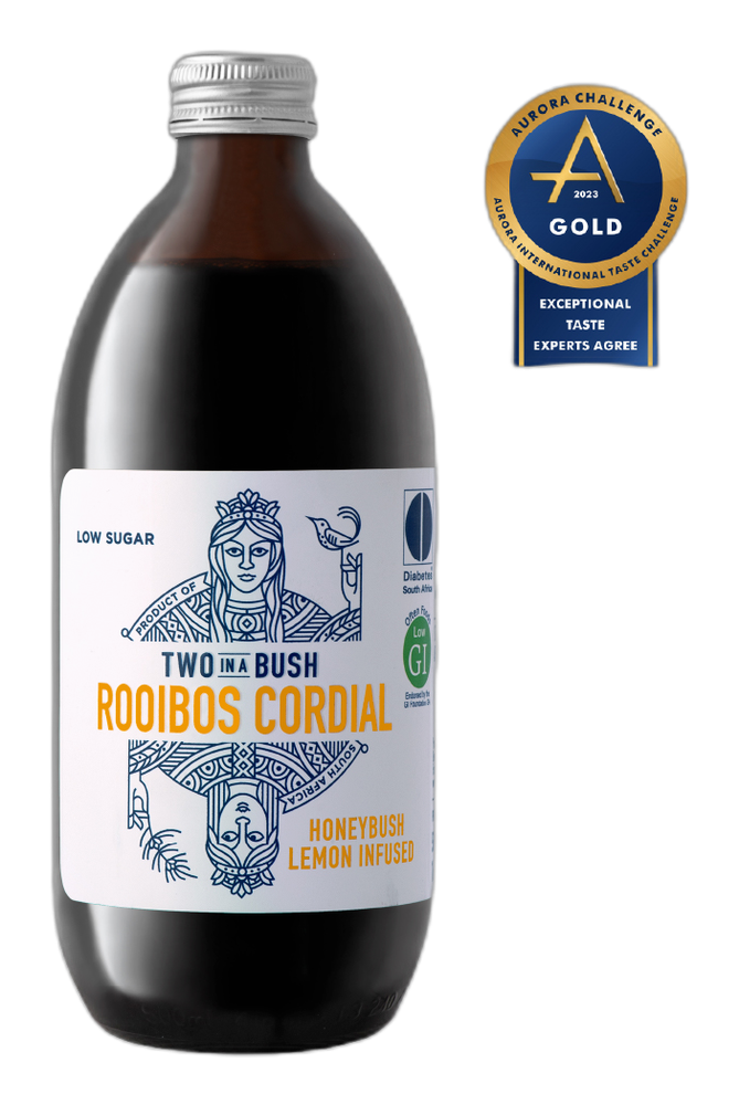 Two in a Bush Honeybush Infused Cordial bottle