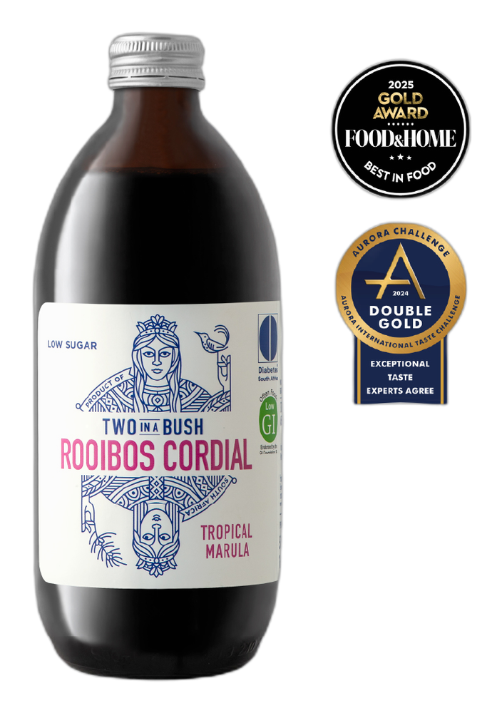 Two in a Bush Tropical Infused Cordial bottle
